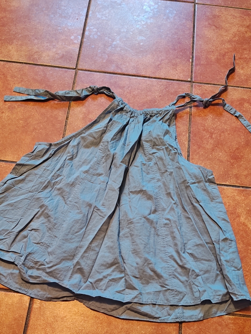 H&M Sleeveless Tie-Shoulder Women's Tank Top in Slate Blue
